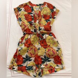 Scotch and Soda Floral Romper with Belt